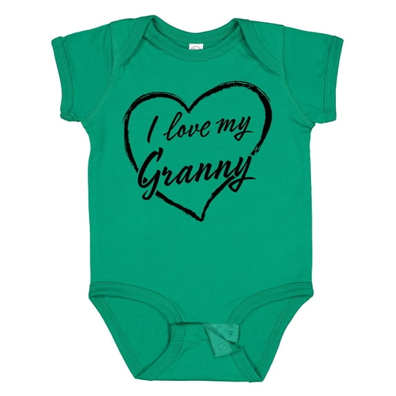 Inktastic I Love My Granny in Black Chalk Heart Boys or Girls Baby Bodysuit