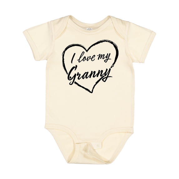 Inktastic I Love My Granny in Black Chalk Heart Boys or Girls Baby Bodysuit