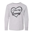 thumbnail image 1 of Inktastic I Love My Granny in Black Chalk Heart Long Sleeve Youth T-Shirt, 1 of 5