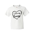 thumbnail image 1 of Inktastic I Love My Granny in Black Chalk Heart Youth T-Shirt, 1 of 5