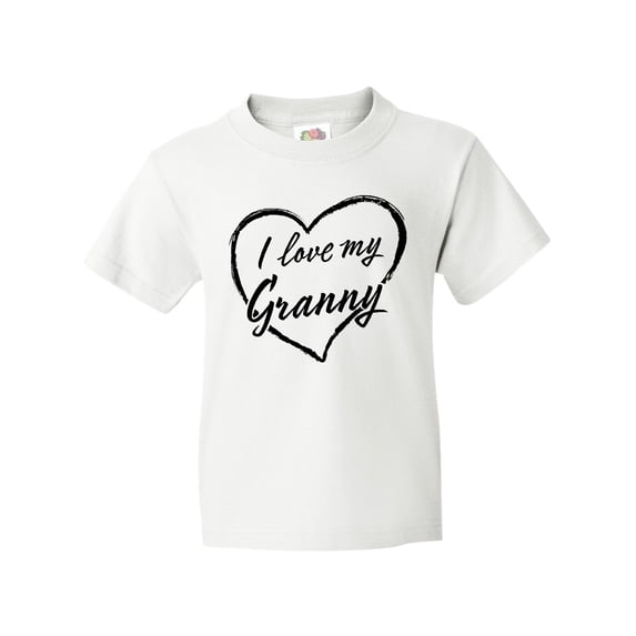 Inktastic I Love My Granny in Black Chalk Heart Youth T-Shirt