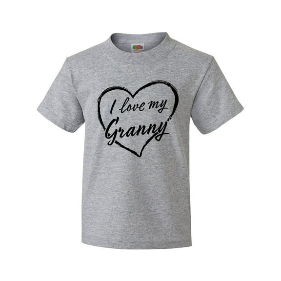 Inktastic I Love My Granny in Black Chalk Heart Youth T-Shirt