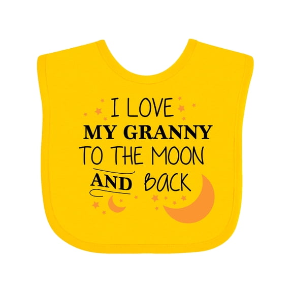 Inktastic I Love My Granny to the Moon and Back Boys or Girls Baby Bib
