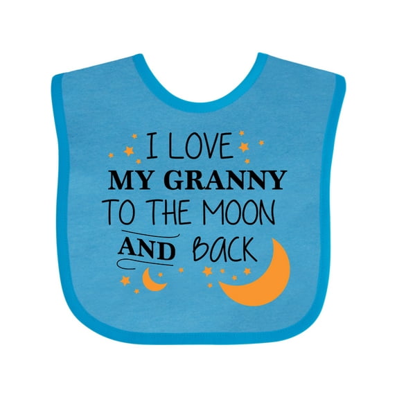 Inktastic I Love My Granny to the Moon and Back Boys or Girls Baby Bib