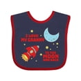 thumbnail image 1 of Inktastic I Love My Granny to the Moon and Back Boys or Girls Baby Bib, 1 of 4