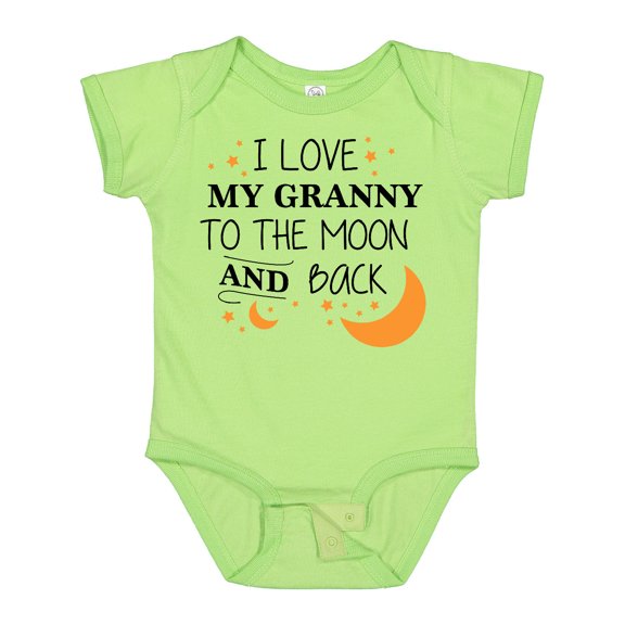 Inktastic I Love My Granny to the Moon and Back Boys or Girls Baby Bodysuit