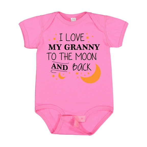 Inktastic I Love My Granny to the Moon and Back Boys or Girls Baby Bodysuit