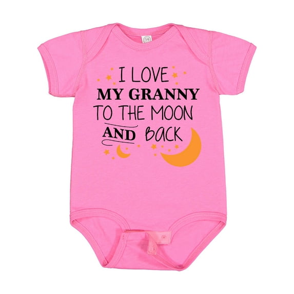 Inktastic I Love My Granny to the Moon and Back Boys or Girls Baby Bodysuit
