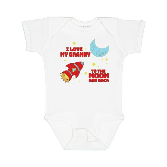 Inktastic I Love My Granny to the Moon and Back Boys or Girls Baby Bodysuit