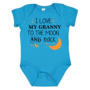 Inktastic I Love My Granny to the Moon and Back Boys or Girls Baby Bodysuit