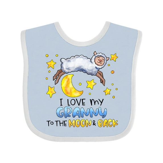 Inktastic I Love My Granny to the Moon and Back Cute Sheep Boys or Girls Baby Bib