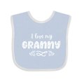 thumbnail image 1 of Inktastic I Love My Granny with Hearts Boys or Girls Baby Bib, 1 of 4