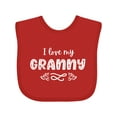 thumbnail image 1 of Inktastic I Love My Granny with Hearts Boys or Girls Baby Bib, 1 of 4
