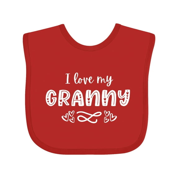 Inktastic I Love My Granny with Hearts Boys or Girls Baby Bib