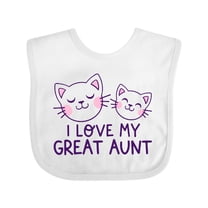 Inktastic I Love My Great Aunt Boys or Girls Baby Bib