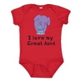 thumbnail image 1 of Inktastic I Love My Great Aunt Elephant Purple Blue Boys Baby Bodysuit, 1 of 5