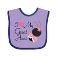 thumbnail image 1 of Inktastic I Love My Great Aunt Girls Baby Bib, 1 of 4