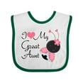 thumbnail image 1 of Inktastic I Love My Great Aunt Girls Baby Bib, 1 of 4