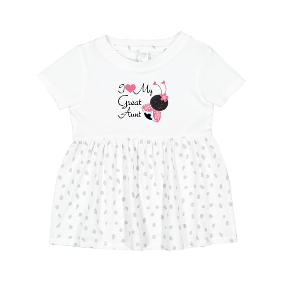 Inktastic I Love My Great Aunt Girls Baby Dress