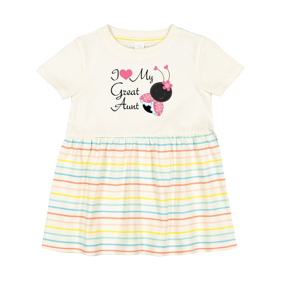 Inktastic I Love My Great Aunt Girls Baby Dress