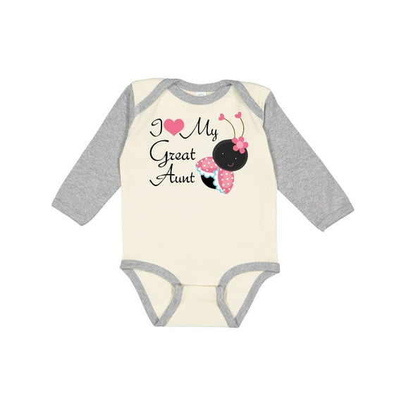 Inktastic I Love My Great Aunt Girls Long Sleeve Baby Bodysuit