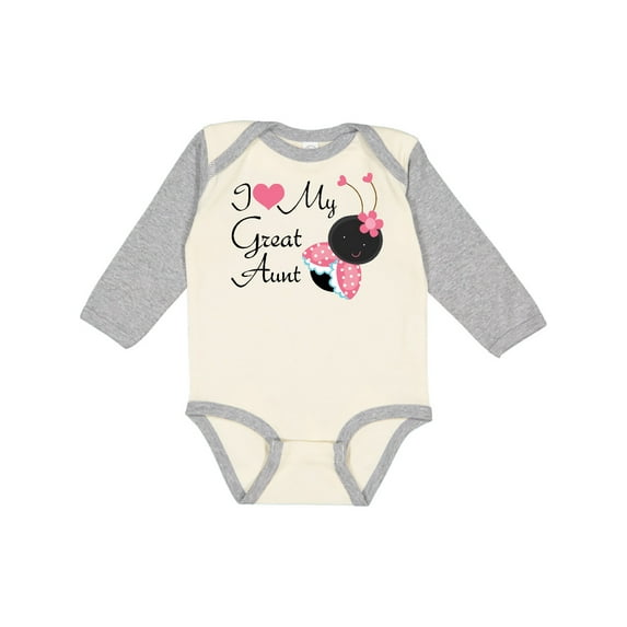 Inktastic I Love My Great Aunt Girls Long Sleeve Baby Bodysuit