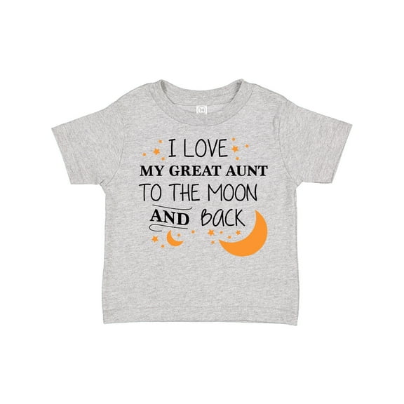 Inktastic I Love My Great Aunt To The Moon and Back Boys or Girls Toddler T-Shirt