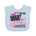 thumbnail image 1 of Inktastic I Love My Great Aunt-breast Cancer Awareness Boys or Girls Baby Bib, 1 of 4