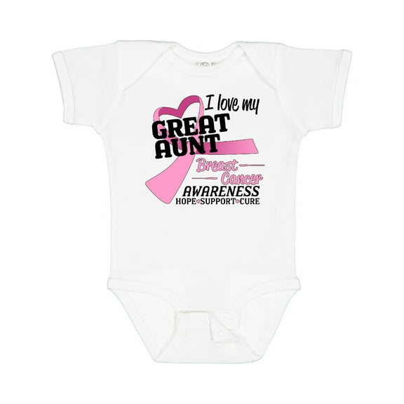 Inktastic I Love My Great Aunt-breast Cancer Awareness Boys or Girls Baby Bodysuit