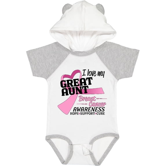 Inktastic I Love My Great Aunt-breast Cancer Awareness Boys or Girls Baby Bodysuit