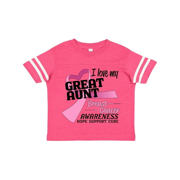 Inktastic I Love My Great Aunt-breast Cancer Awareness Boys or Girls Toddler T-Shirt