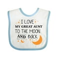 thumbnail image 1 of Inktastic I Love My Great Aunt to the Moon and Back Boys or Girls Baby Bib, 1 of 4
