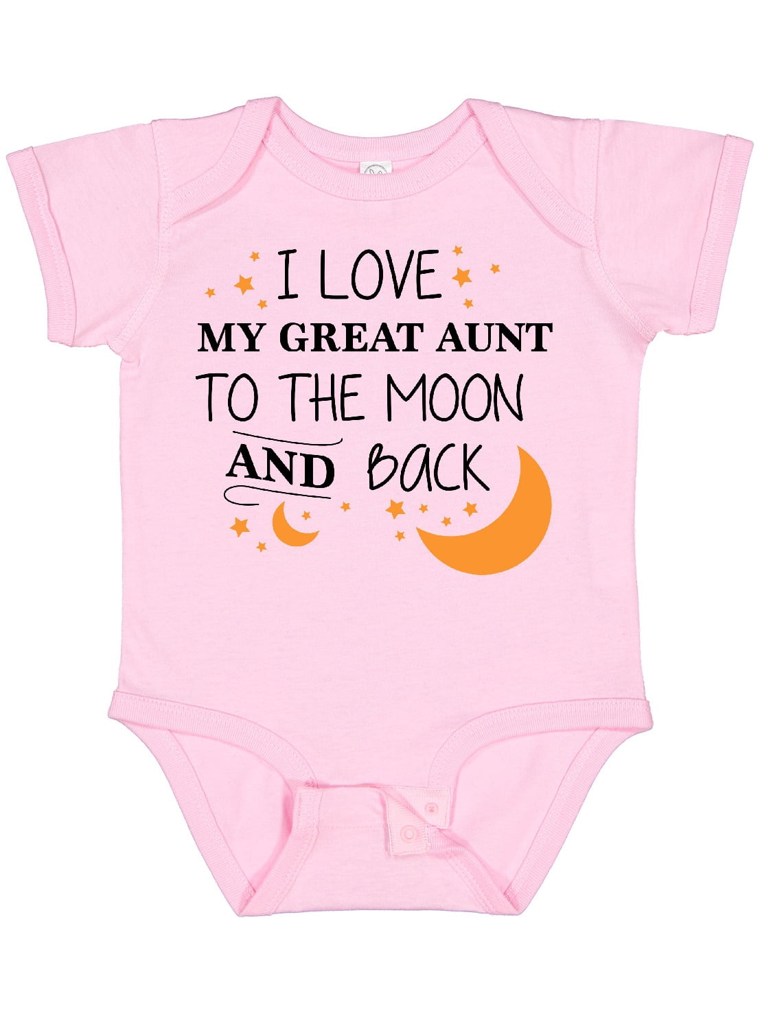 Inktastic I Love My Great Aunt to the Moon and Back Boys or Girls Baby Bodysuit