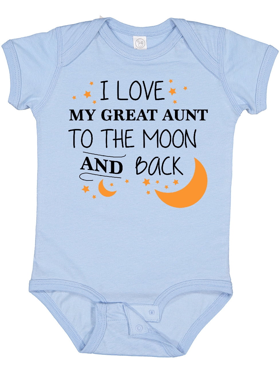 Inktastic I Love My Great Aunt to the Moon and Back Boys or Girls Baby Bodysuit