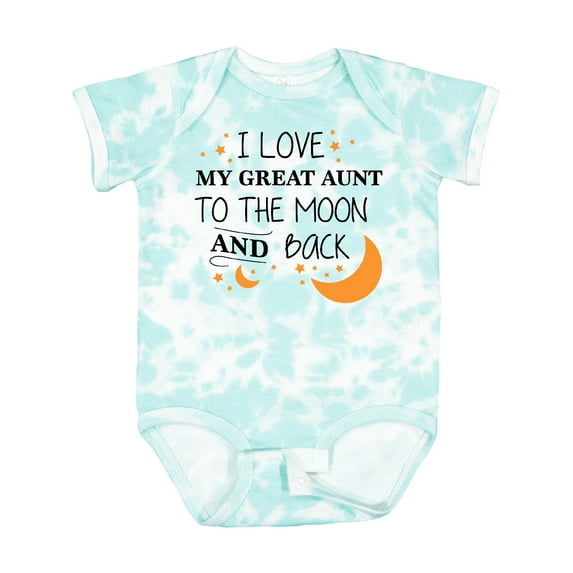 Inktastic I Love My Great Aunt to the Moon and Back Boys or Girls Baby Bodysuit