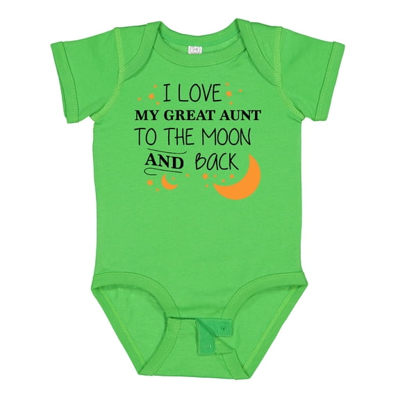 Inktastic I Love My Great Aunt to the Moon and Back Boys or Girls Baby Bodysuit