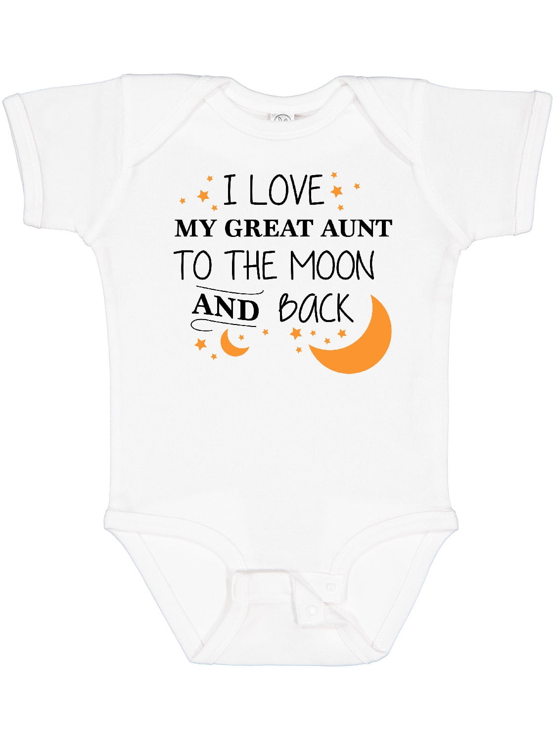 Inktastic I Love My Great Aunt to the Moon and Back Boys or Girls Baby Bodysuit