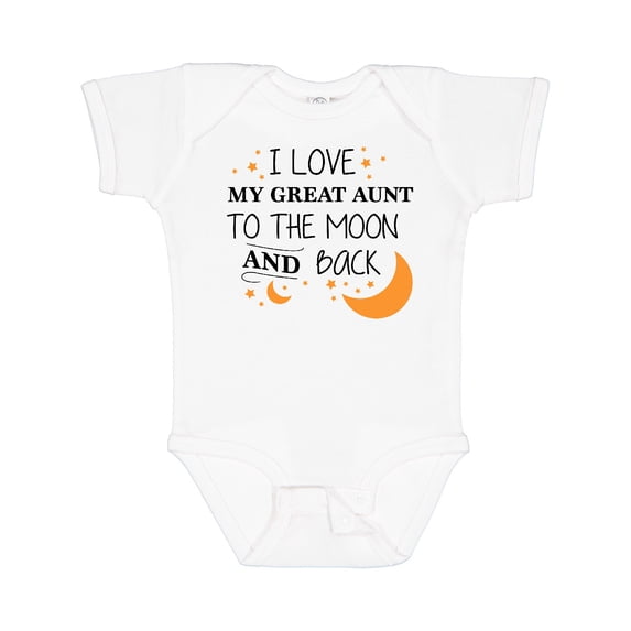 Inktastic I Love My Great Aunt to the Moon and Back Boys or Girls Baby Bodysuit