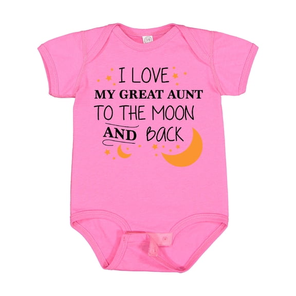 Inktastic I Love My Great Aunt to the Moon and Back Boys or Girls Baby Bodysuit