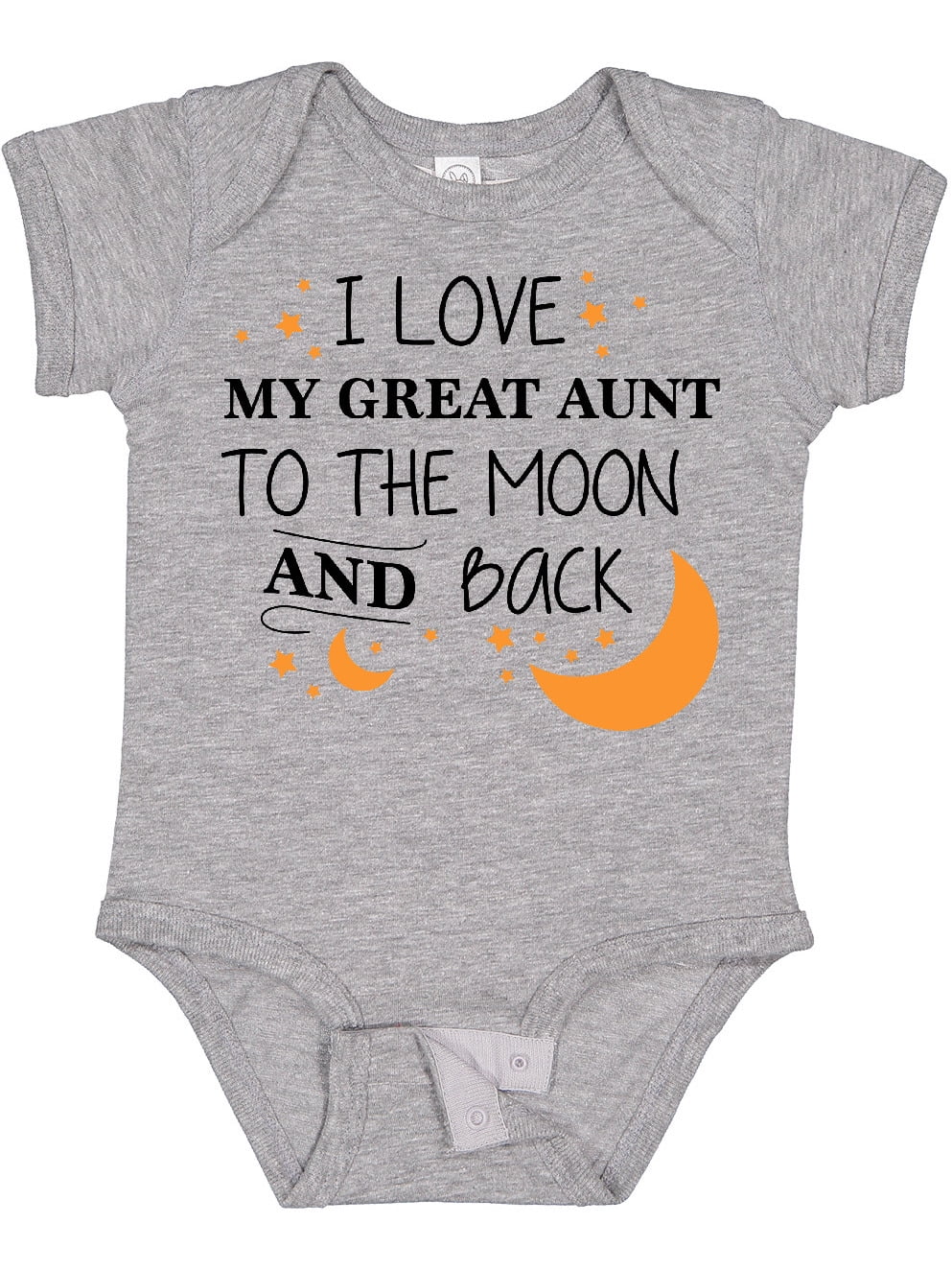 Inktastic I Love My Great Aunt to the Moon and Back Boys or Girls Baby Bodysuit