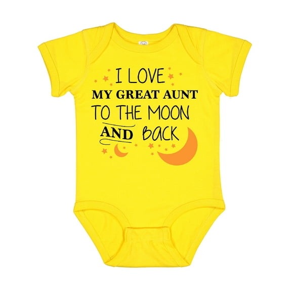 Inktastic I Love My Great Aunt to the Moon and Back Boys or Girls Baby Bodysuit