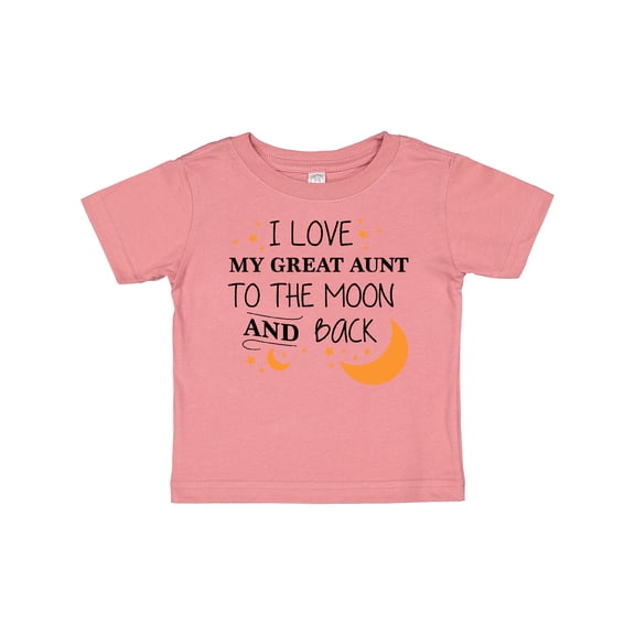 Inktastic I Love My Great Aunt to the Moon and Back Boys or Girls Baby T-Shirt