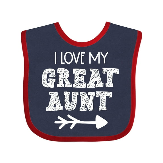 Inktastic I Love My Great Aunt with Arrow Boys or Girls Baby Bib