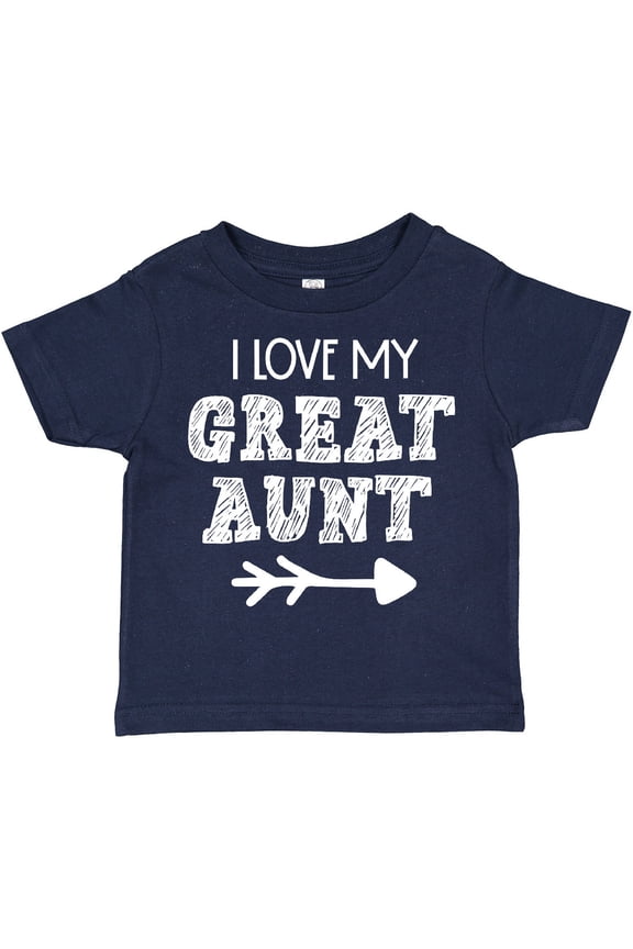I Love My Great Aunt with Arrow Boys or Girls Toddler T-Shirt