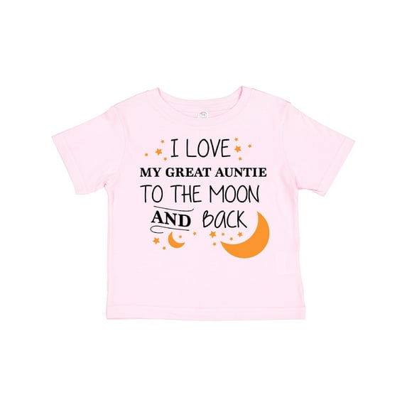 Inktastic I Love My Great Auntie To The Moon and Back Boys or Girls Toddler T-Shirt