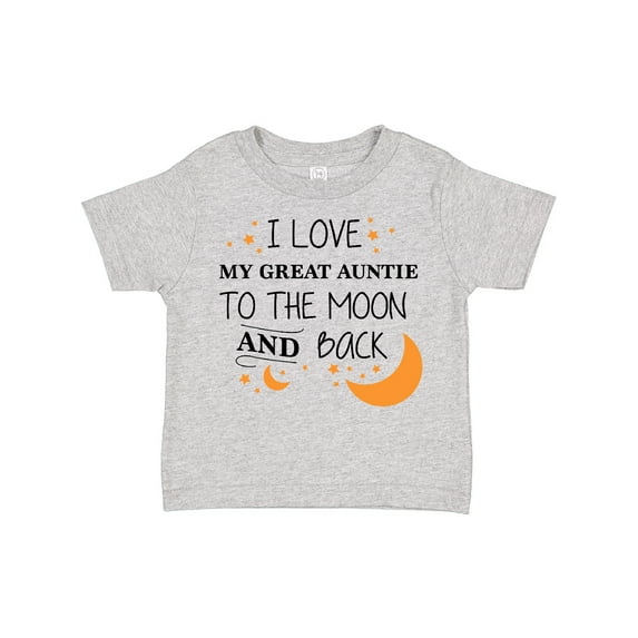 Inktastic I Love My Great Auntie To The Moon and Back Boys or Girls Toddler T-Shirt