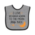 thumbnail image 1 of Inktastic I Love My Great Auntie to the Moon and Back Boys or Girls Baby Bib, 1 of 4
