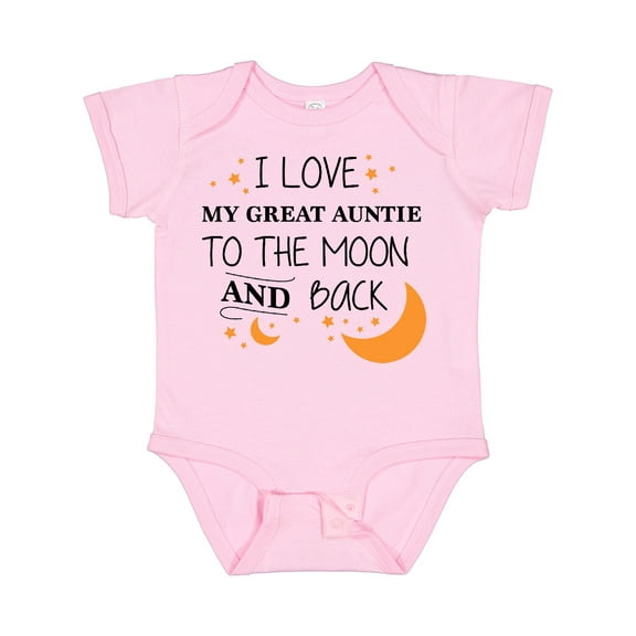 Inktastic I Love My Great Auntie to the Moon and Back Boys or Girls Baby Bodysuit