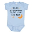 thumbnail image 1 of Inktastic I Love My Great Auntie to the Moon and Back Boys or Girls Baby Bodysuit, 1 of 5