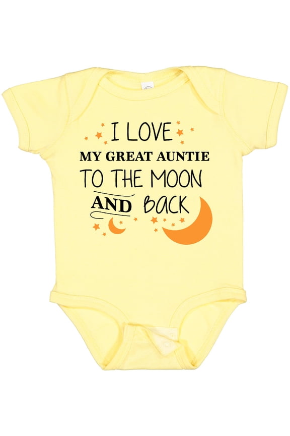 I Love My Great Auntie to the Moon and Back Boys or Girls Baby Bodysuit